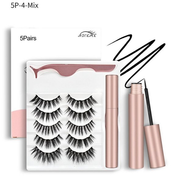False Eyelashes Pack of 5 Pairs Magnetic Eyelashes - Picture 5 of 6